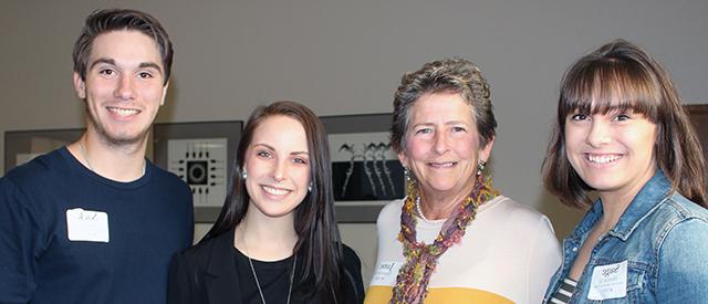 Jane Hamilton '74 with 2019 scholars